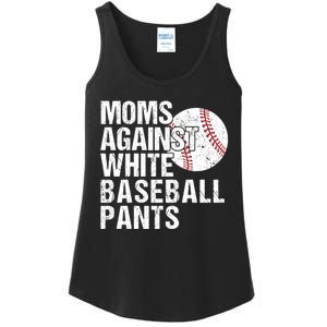 Moms Against White Baseball Pants Funny Baseball Mom Ladies Essential Tank