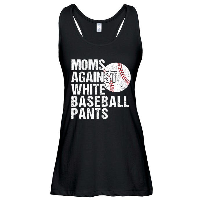 Moms Against White Baseball Pants Funny Baseball Mom Ladies Essential Flowy Tank