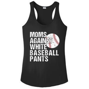 Moms Against White Baseball Pants Funny Baseball Mom Ladies PosiCharge Competitor Racerback Tank