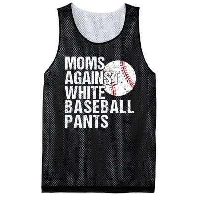 Moms Against White Baseball Pants Funny Baseball Mom Mesh Reversible Basketball Jersey Tank