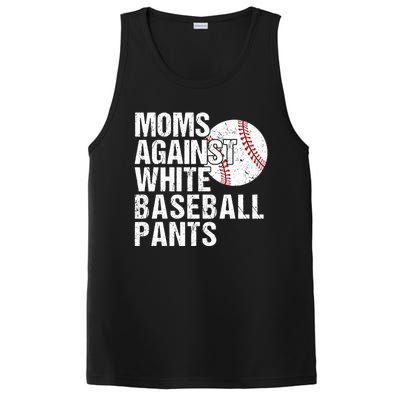 Moms Against White Baseball Pants Funny Baseball Mom PosiCharge Competitor Tank