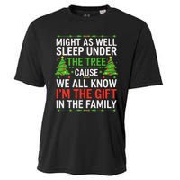 Might As Well Sleep Under The Tree Christmas Pajamas Cooling Performance Crew T-Shirt