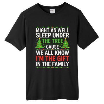 Might As Well Sleep Under The Tree Christmas Pajamas Tall Fusion ChromaSoft Performance T-Shirt