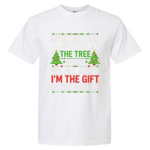 Might As Well Sleep Under The Tree Christmas Pajamas Garment-Dyed Heavyweight T-Shirt