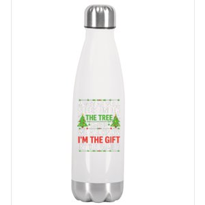 Might As Well Sleep Under The Tree Christmas Pajamas Stainless Steel Insulated Water Bottle