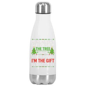 Might As Well Sleep Under The Tree Christmas Pajamas Stainless Steel Insulated Water Bottle