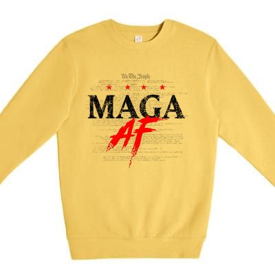 Maga Af We The People Have Spoken Donald Trump 47th President Of The Usa Premium Crewneck Sweatshirt