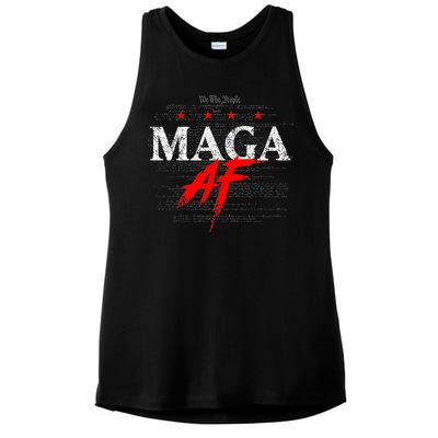 Maga Af We The People Have Spoken Donald Trump 47th President Of The Usa Ladies PosiCharge Tri-Blend Wicking Tank