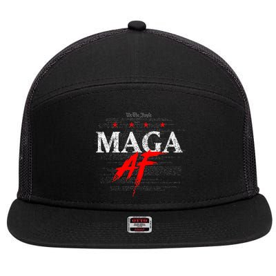 Maga Af We The People Have Spoken Donald Trump 47th President Of The Usa 7 Panel Mesh Trucker Snapback Hat