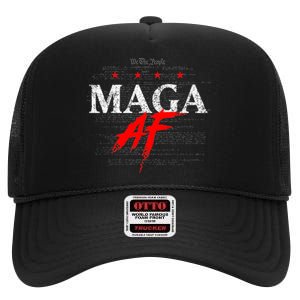 Maga Af We The People Have Spoken Donald Trump 47th President Of The Usa High Crown Mesh Back Trucker Hat