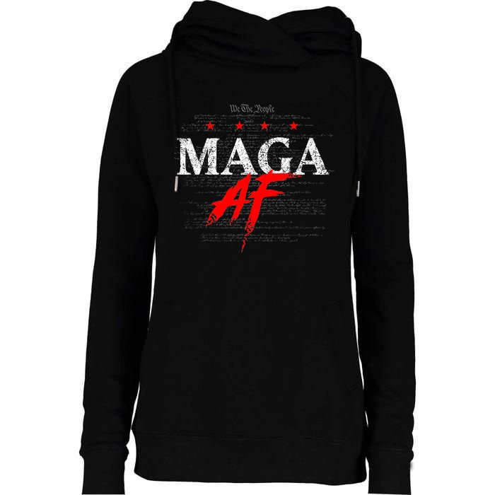 Maga Af We The People Have Spoken Donald Trump 47th President Of The Usa Womens Funnel Neck Pullover Hood