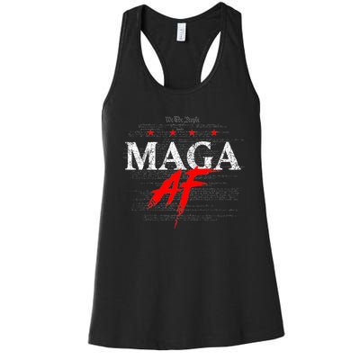 Maga Af We The People Have Spoken Donald Trump 47th President Of The Usa Women's Racerback Tank