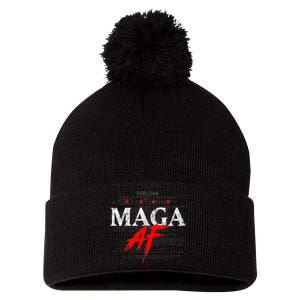 Maga Af We The People Have Spoken Donald Trump 47th President Of The Usa Pom Pom 12in Knit Beanie