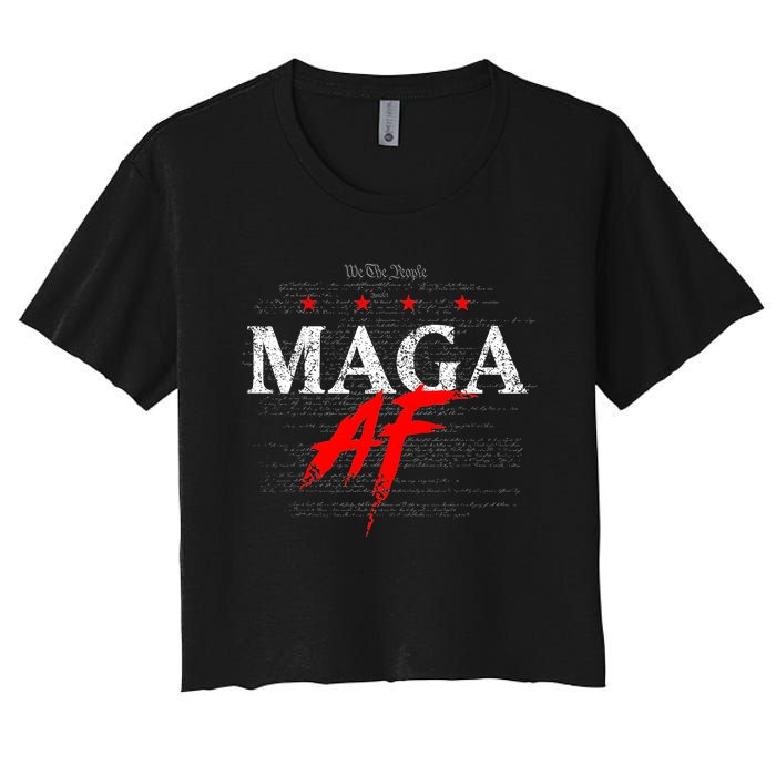 Maga Af We The People Have Spoken Donald Trump 47th President Of The Usa Women's Crop Top Tee