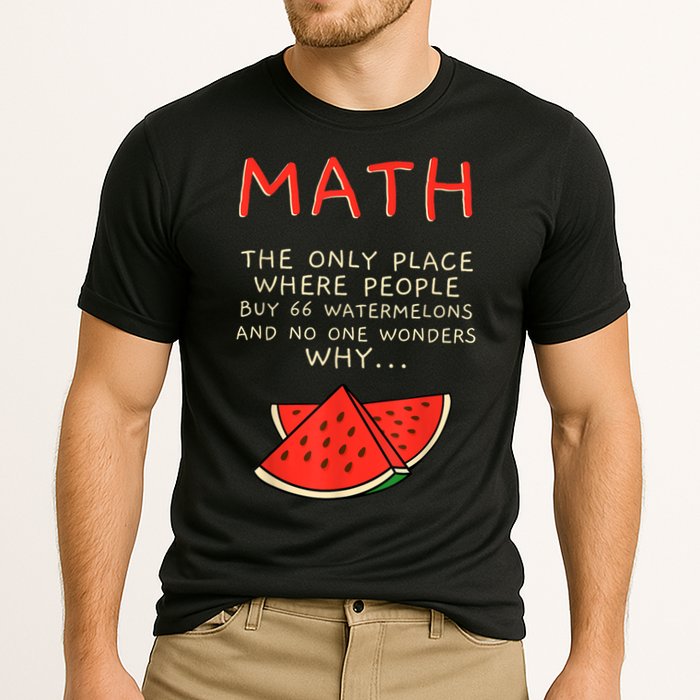 Math And Watermelons Mathematics Calculation Numbers Cooling Performance Crew T-Shirt