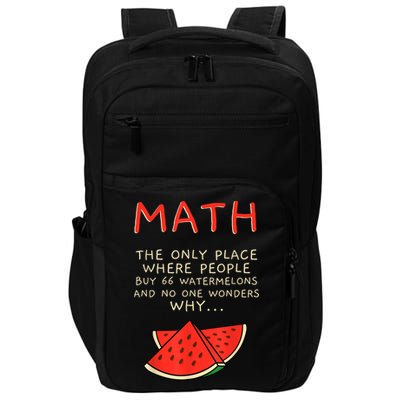 Math And Watermelons Mathematics Calculation Numbers Impact Tech Backpack