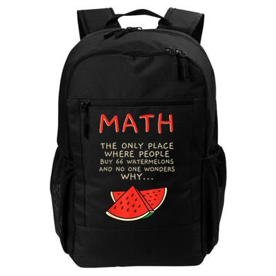 Math And Watermelons Mathematics Calculation Numbers Daily Commute Backpack