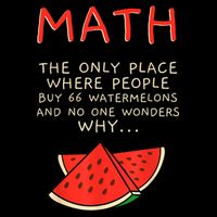 Math And Watermelons Mathematics Calculation Numbers Button