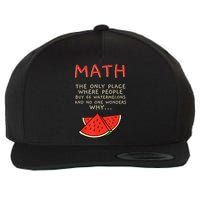 Math And Watermelons Mathematics Calculation Numbers Wool Snapback Cap