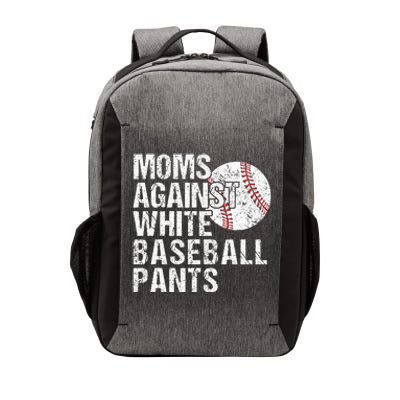 Moms Against White Baseball Pants Funny Baseball Mom Vector Backpack