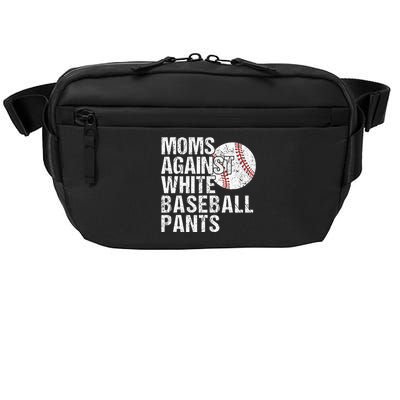 Moms Against White Baseball Pants Funny Baseball Mom Crossbody Pack