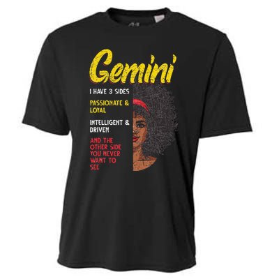 Melanin Afro Wo Zodiac Sign Gemini Cooling Performance Crew T-Shirt