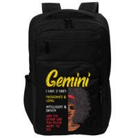 Melanin Afro Wo Zodiac Sign Gemini Impact Tech Backpack