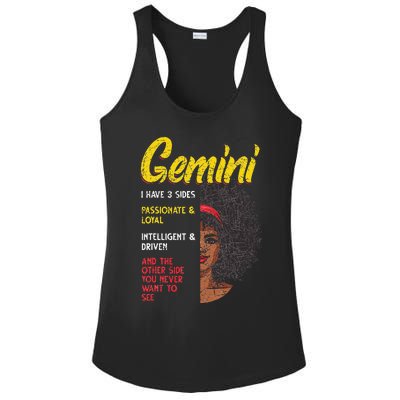 Melanin Afro Wo Zodiac Sign Gemini Ladies PosiCharge Competitor Racerback Tank