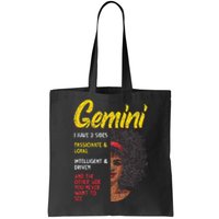 Melanin Afro Wo Zodiac Sign Gemini Tote Bag