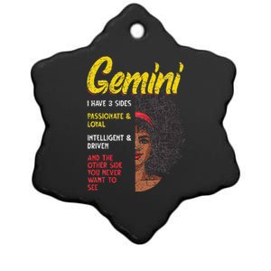 Melanin Afro Wo Zodiac Sign Gemini Ceramic Star Ornament