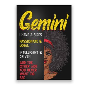 Melanin Afro Wo Zodiac Sign Gemini Poster