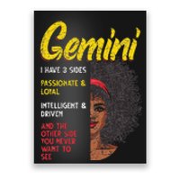 Melanin Afro Wo Zodiac Sign Gemini Poster