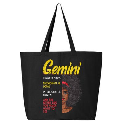 Melanin Afro Wo Zodiac Sign Gemini 25L Jumbo Tote