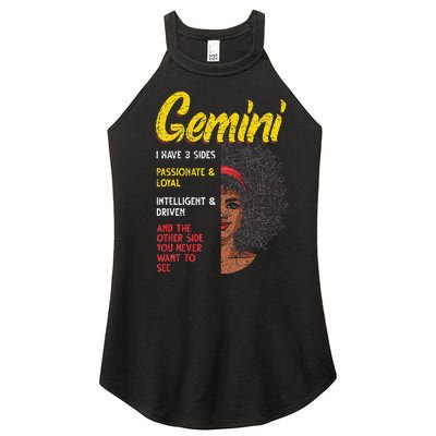 Melanin Afro Wo Zodiac Sign Gemini Women’s Perfect Tri Rocker Tank