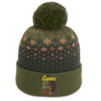 Melanin Afro Wo Zodiac Sign Gemini The Baniff Cuffed Pom Beanie