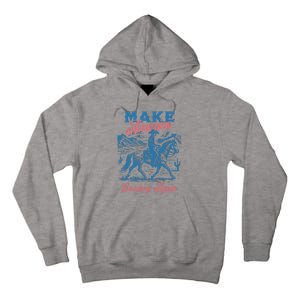 Make America Western Cowboy Again Retro Tall Hoodie