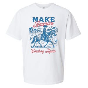 Make America Western Cowboy Again Retro Sueded Cloud Jersey T-Shirt