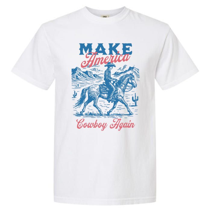 Make America Western Cowboy Again Retro Garment-Dyed Heavyweight T-Shirt