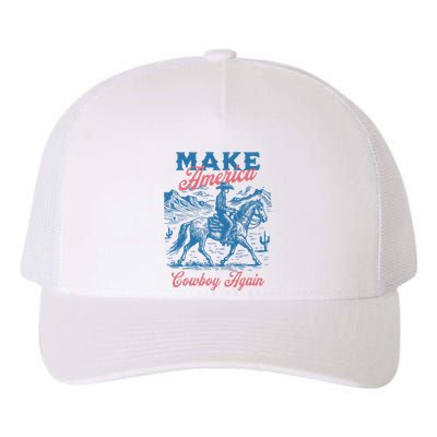 Make America Western Cowboy Again Retro Yupoong Adult 5-Panel Trucker Hat