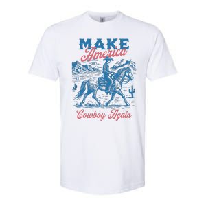 Make America Western Cowboy Again Retro Softstyle CVC T-Shirt