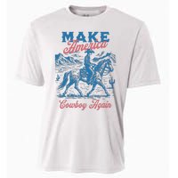 Make America Western Cowboy Again Retro Cooling Performance Crew T-Shirt