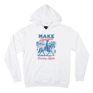 Make America Western Cowboy Again Retro Hoodie