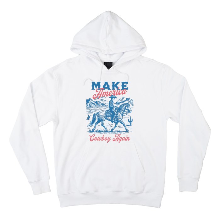 Make America Western Cowboy Again Retro Hoodie