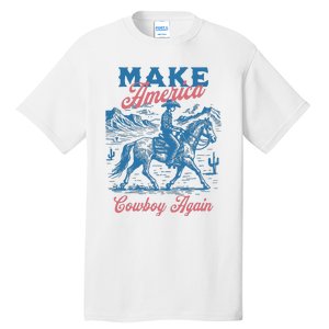 Make America Western Cowboy Again Retro Tall T-Shirt