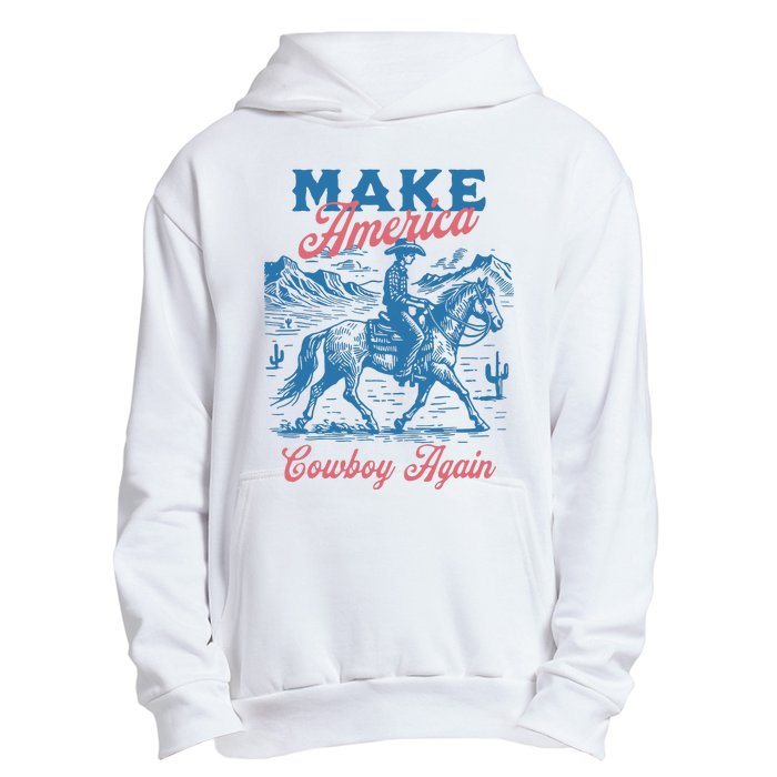 Make America Western Cowboy Again Retro Urban Pullover Hoodie