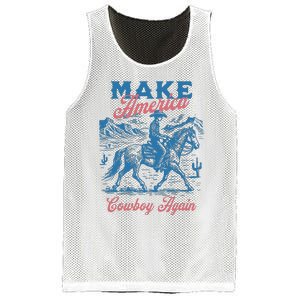 Make America Western Cowboy Again Retro Mesh Reversible Basketball Jersey Tank