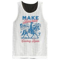 Make America Western Cowboy Again Retro Mesh Reversible Basketball Jersey Tank