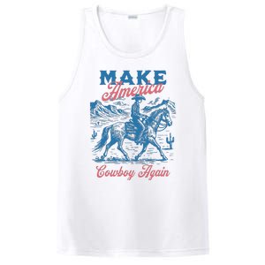 Make America Western Cowboy Again Retro PosiCharge Competitor Tank