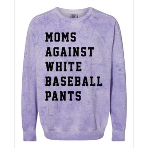 Moms Against White Baseball Pants Colorblast Crewneck Sweatshirt