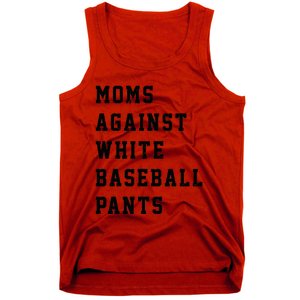 Moms Against White Baseball Pants Tank Top